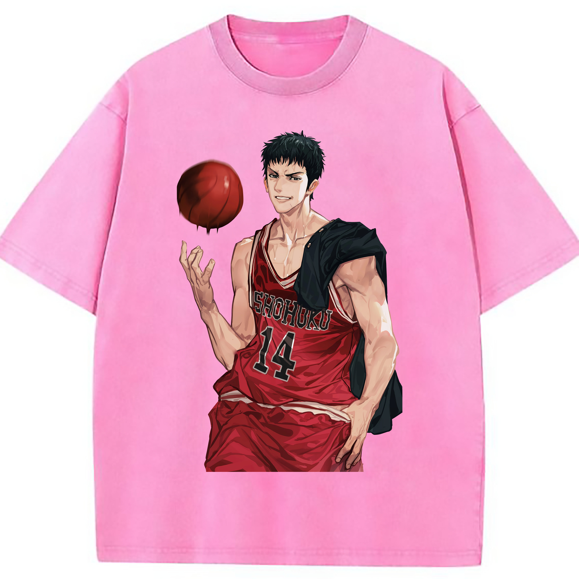 （画像用） SLAM DUNK／スラムダンク 綿100% ヴィンテージ風 半袖Tシャツ（フロントプリント）